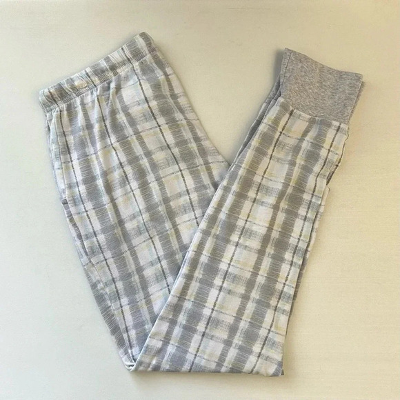 La Vie en Rose Pajama Set 2PC Sleepwear Long Sleeve Top PJ Pants White Grey Smal - Picture 12 of 14